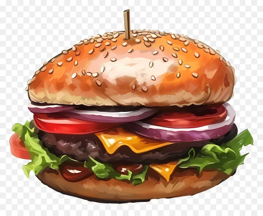 Hambúrguer Simples，Hamburger PNG