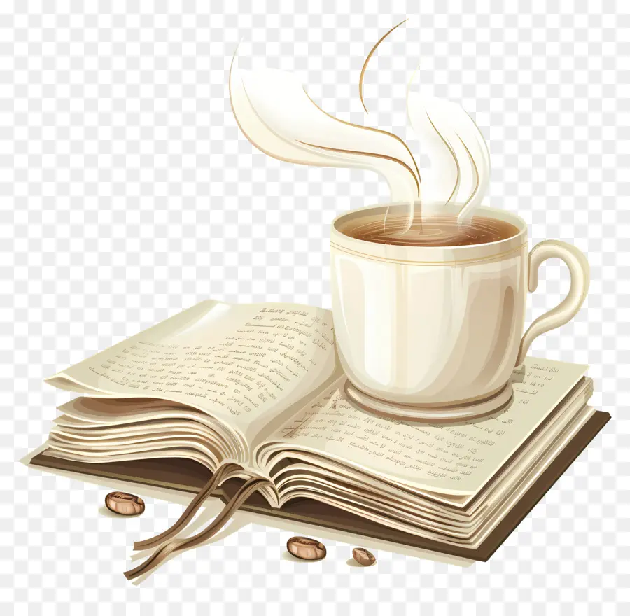 Livro Aberto，Café PNG