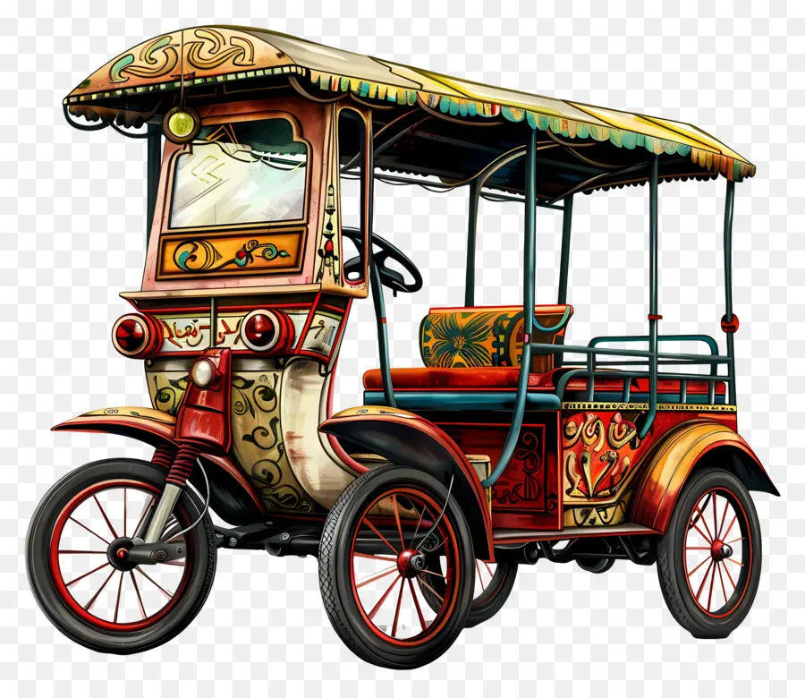 Auto Rickshaw，Carros Antigos PNG