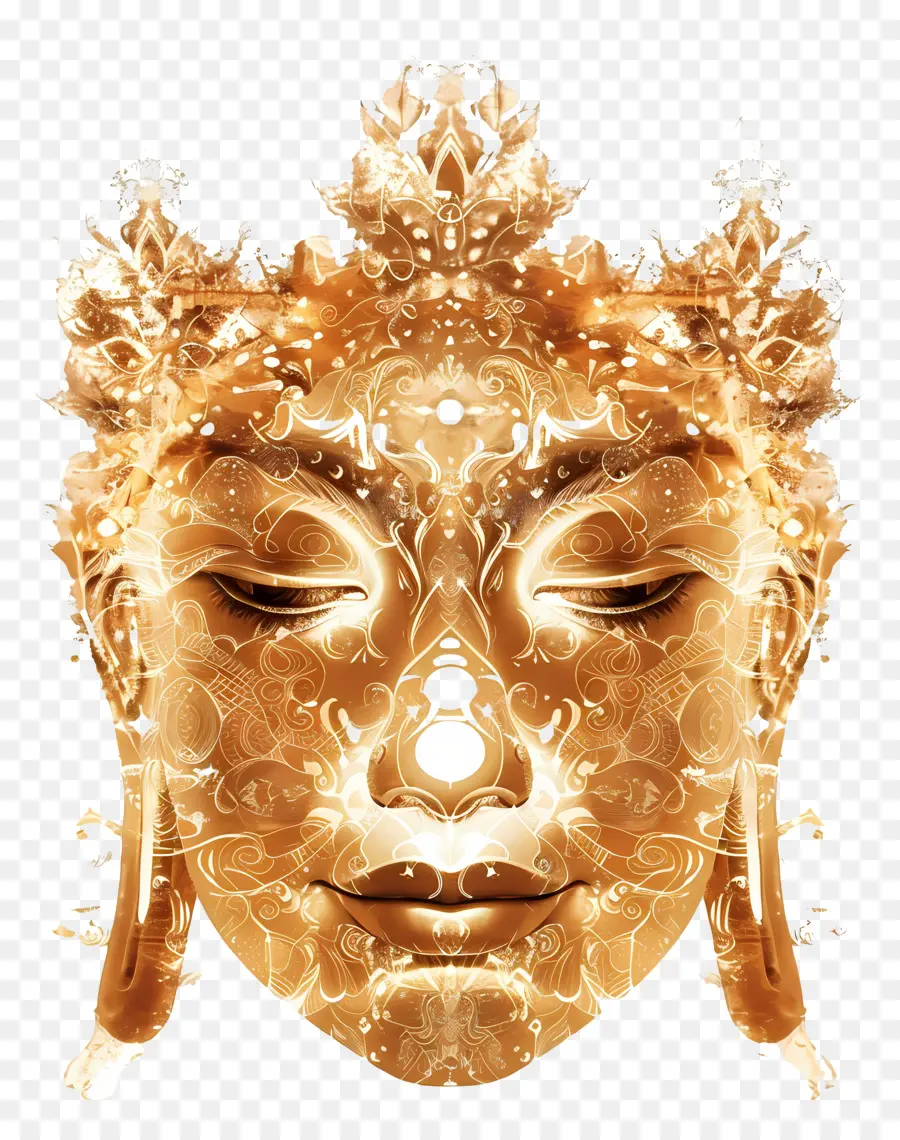 Cara De Buda，Pintura De Rosto Oriental Tradicional PNG