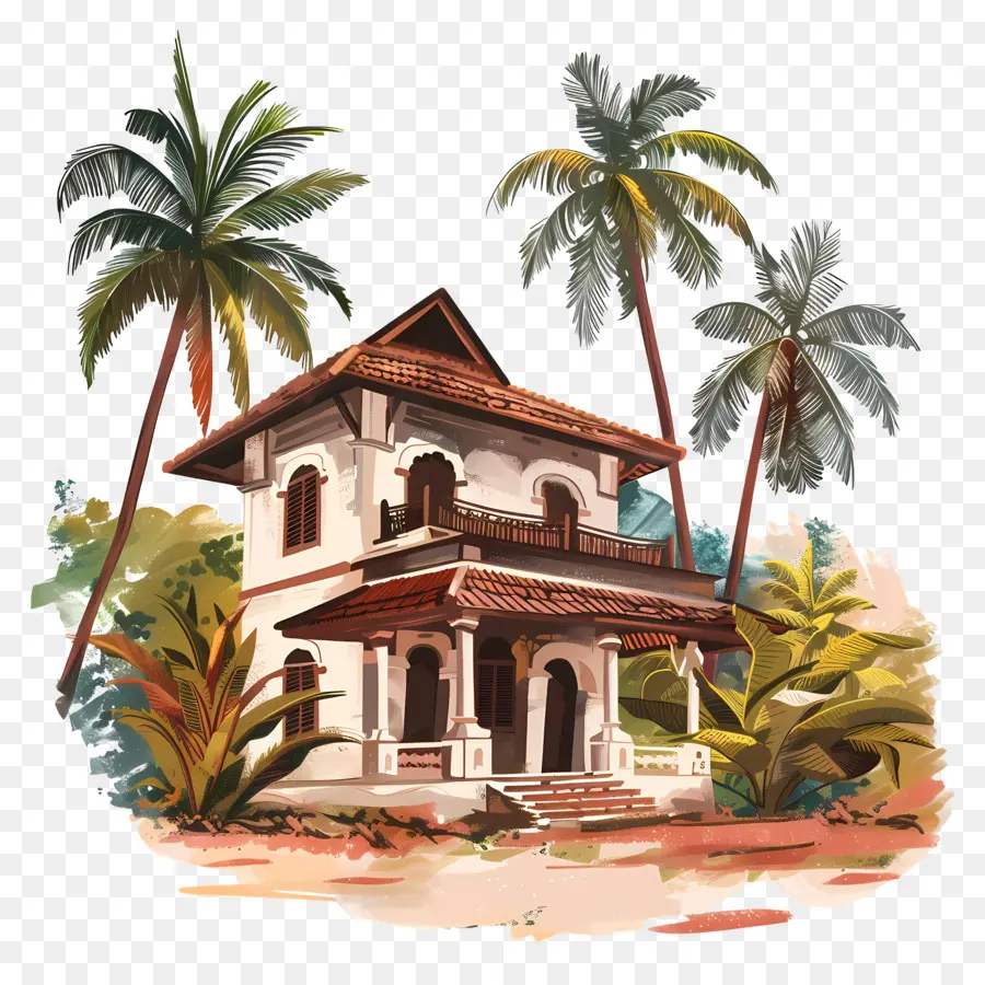 Kerala House，Tropical Casa PNG