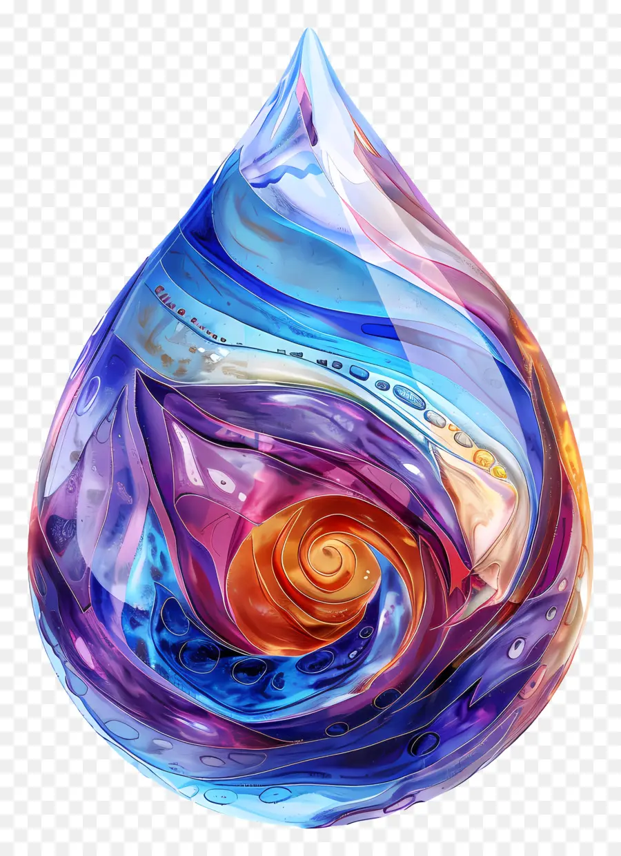 Gota De água，Cristal PNG