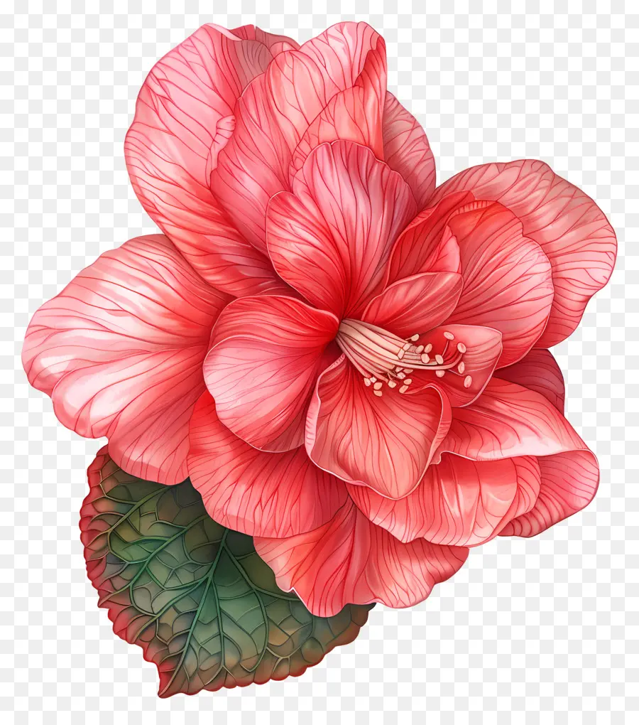 Begônia Flores，Cor De Rosa Hibisco PNG