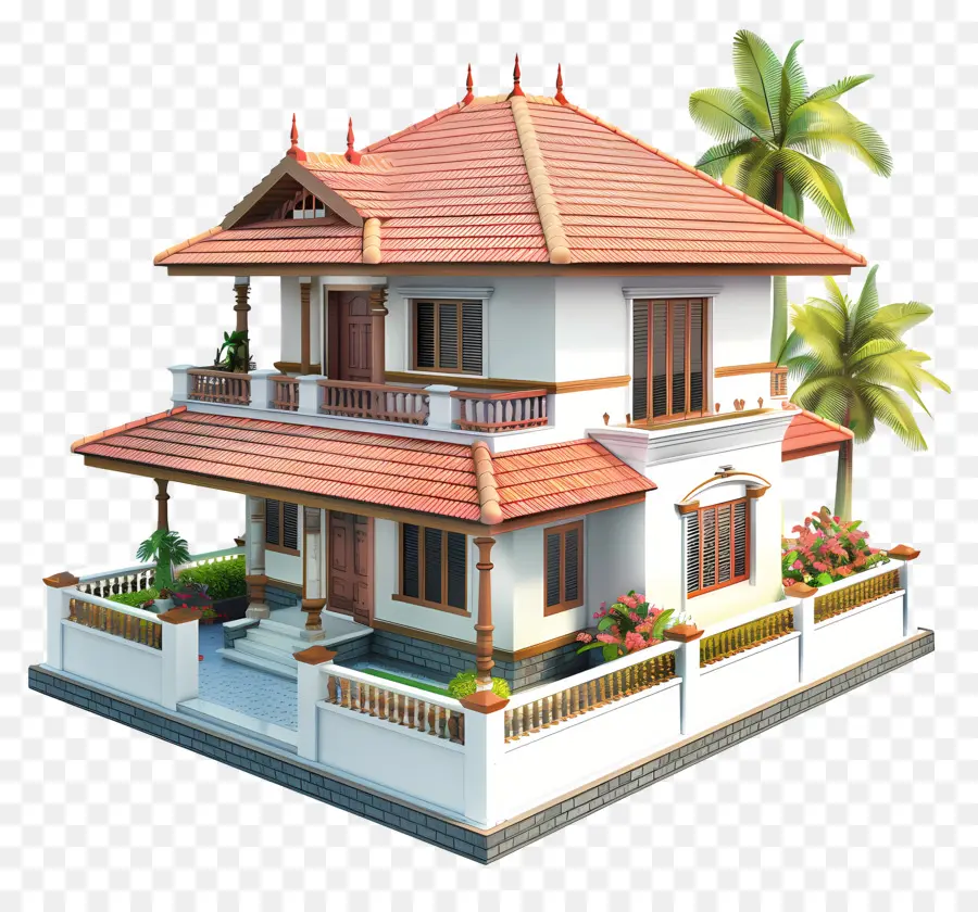 Kerala House，Casa De Três Anos PNG