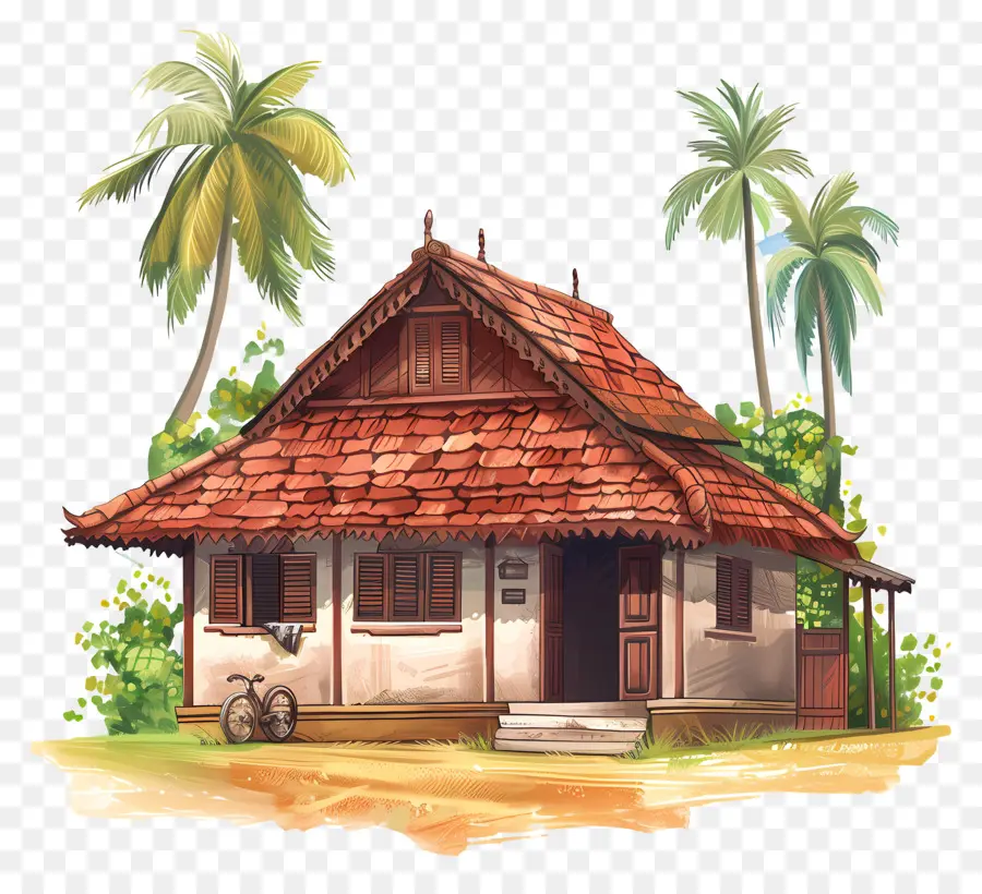 Kerala House，Apresentarem Roof PNG