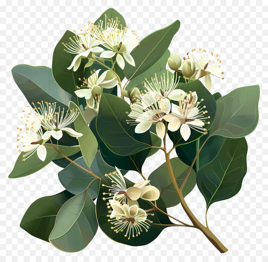 Flor Do Eucalipto，Flores Brancas PNG