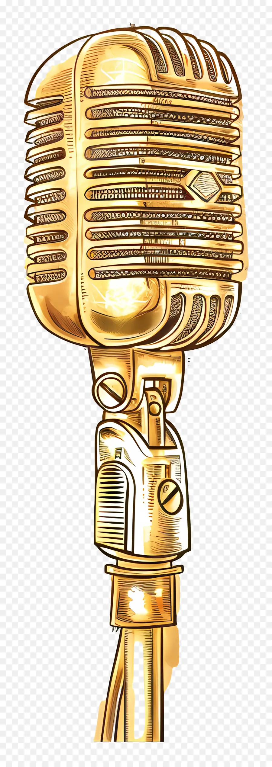 Ouro Microfone，Metal Microfone PNG