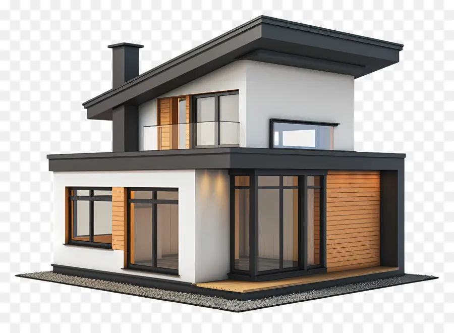 O Modern House，Design Minimalista PNG