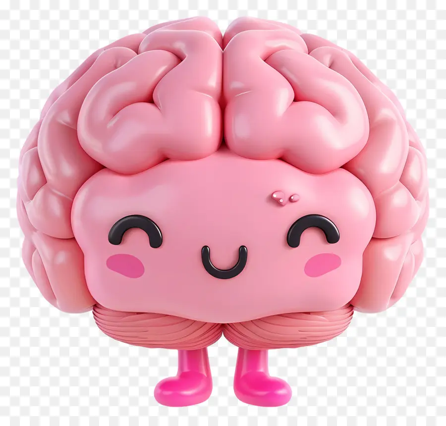 Bonito Cérebro，Cérebro Ilustração PNG