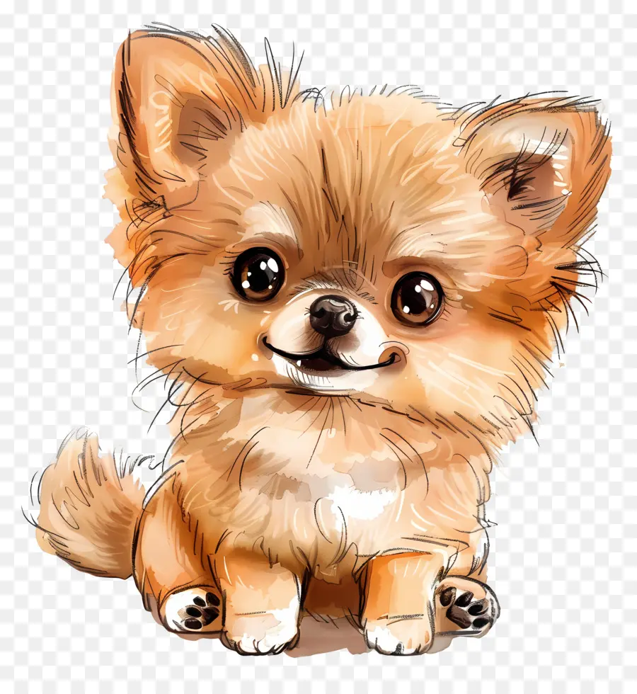 Cão Bonito，Pomeranian Cachorro PNG