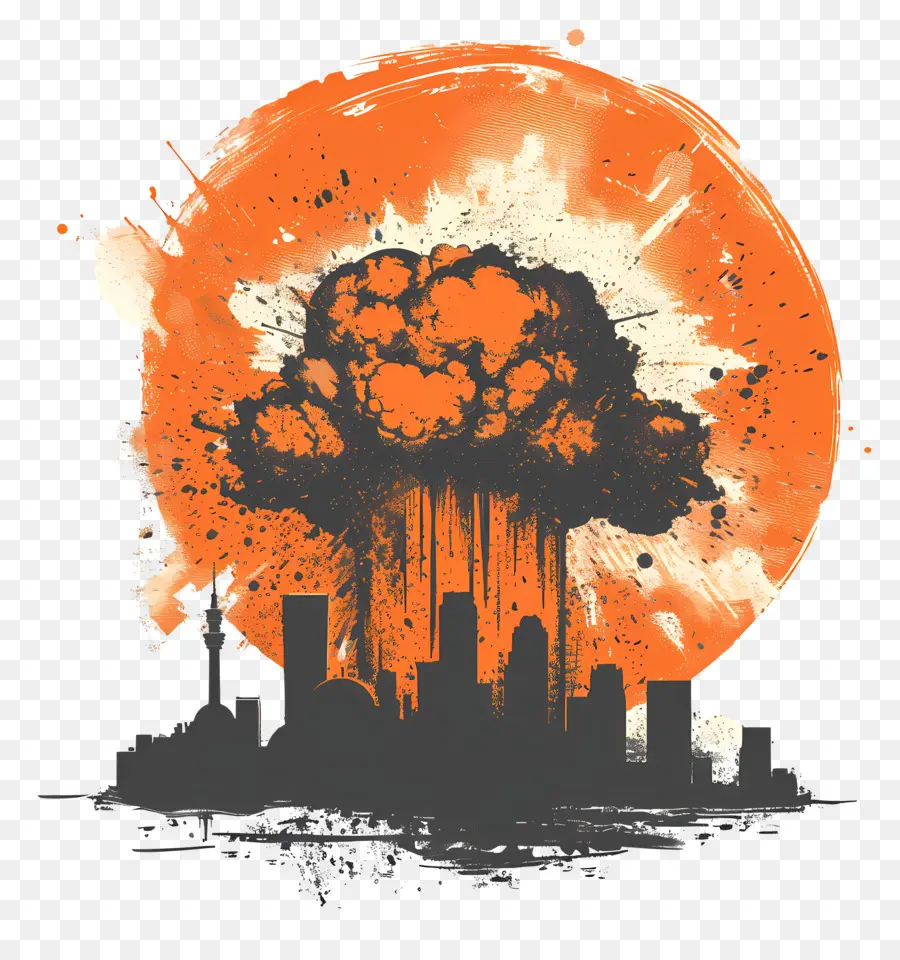 Explosão Nuclear，Destruição Da Cidade PNG