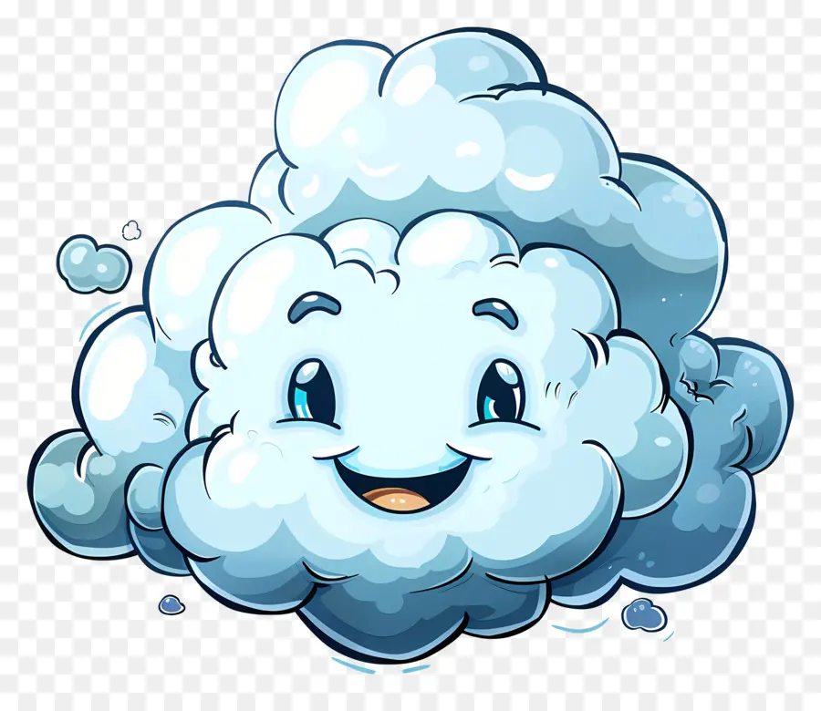 Cartoon Nuvem，Sorrindo PNG