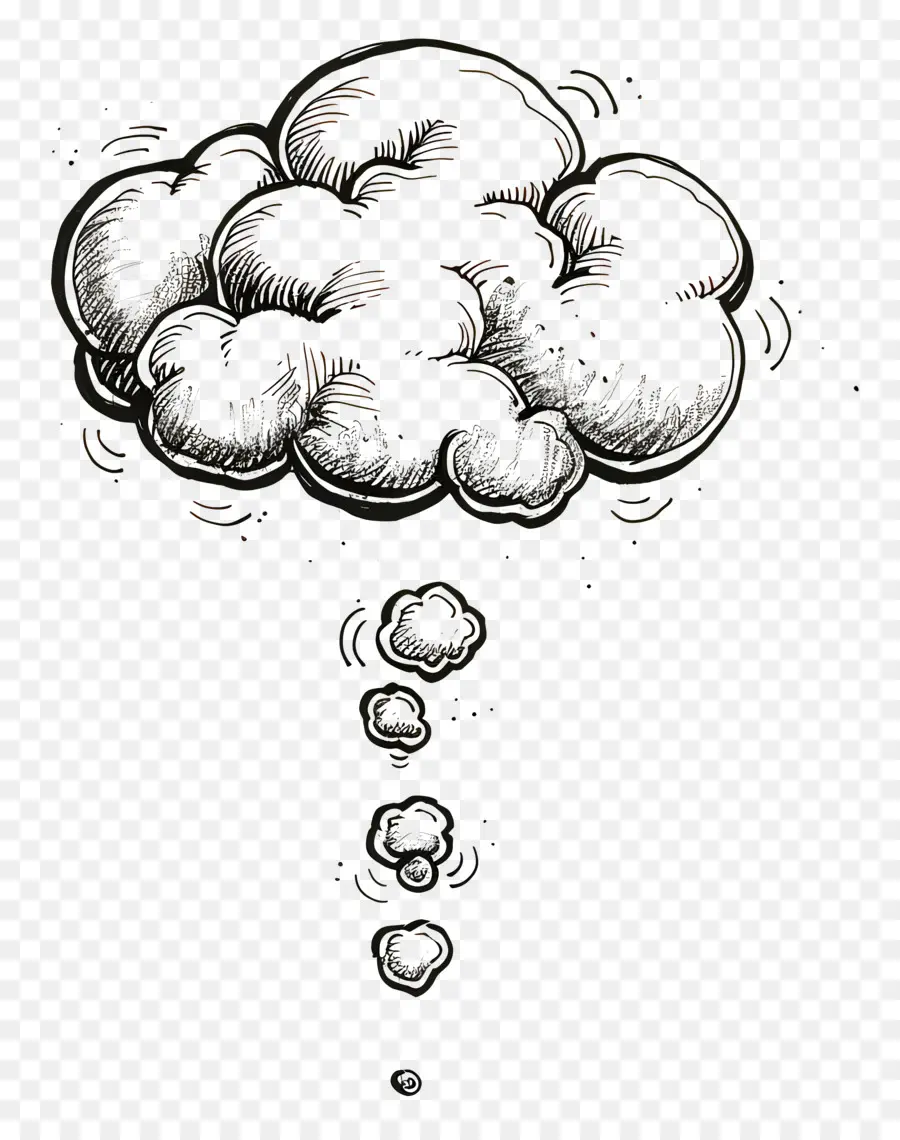 Balão De Pensamento，Formação De Nuvens PNG