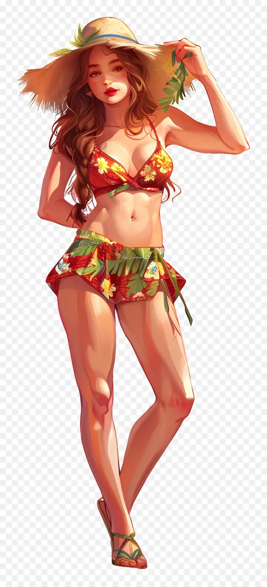 Mulher De Verão，Moda De Praia PNG
