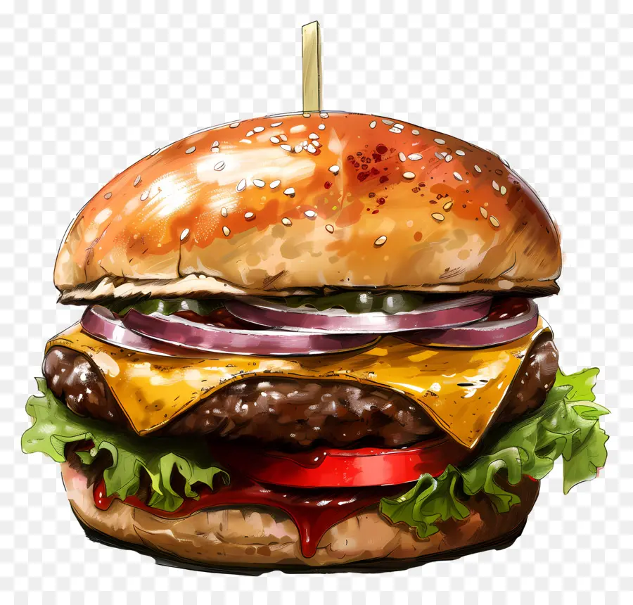 Big Burger，Hamburger PNG
