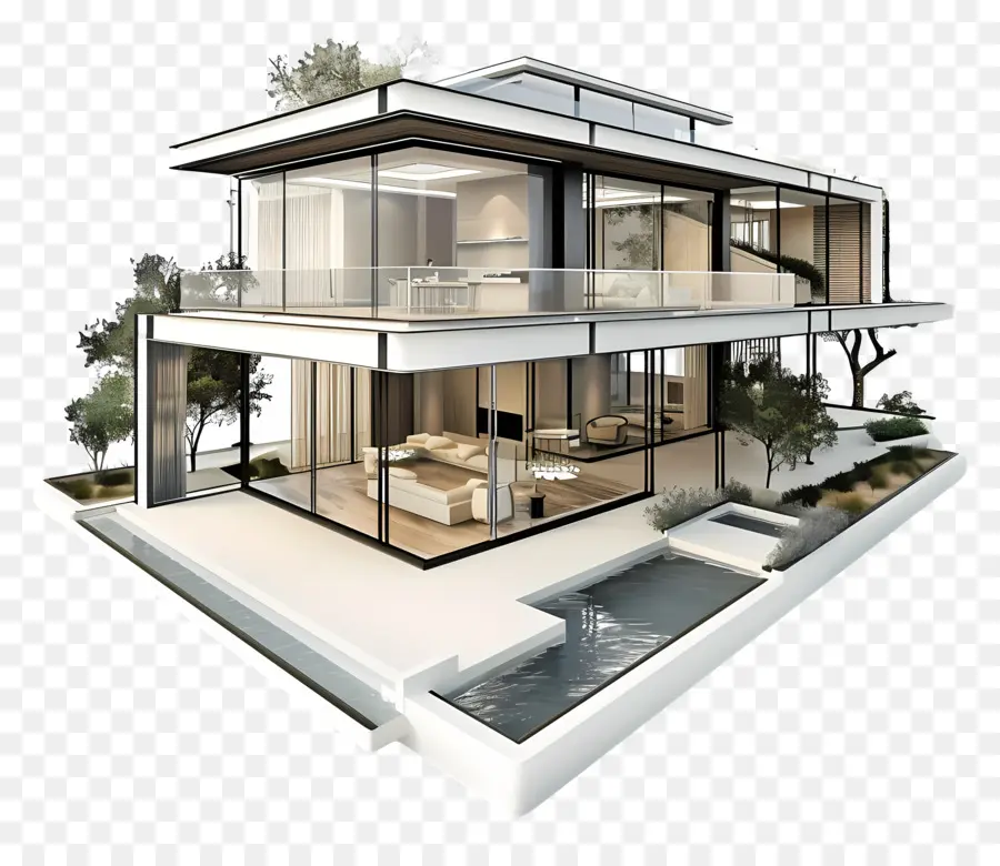 O Modern House，Casa Contemporânea PNG