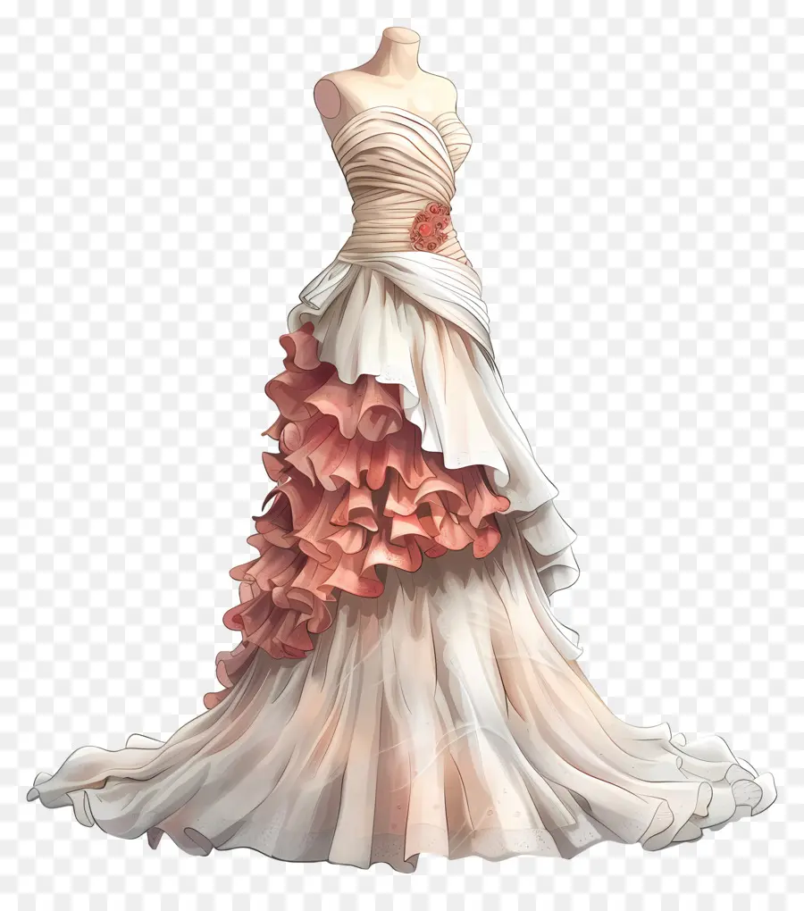 Vestido De Noiva De Trompete，Vestido De Seda PNG