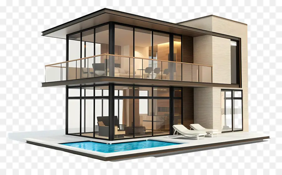 O Modern House，Janelas De Vidro PNG