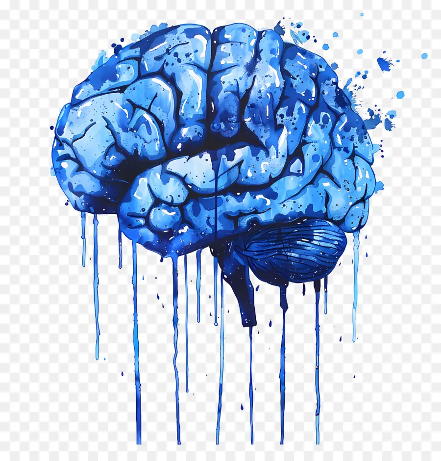 Azul Cérebro，Cérebro Humano PNG