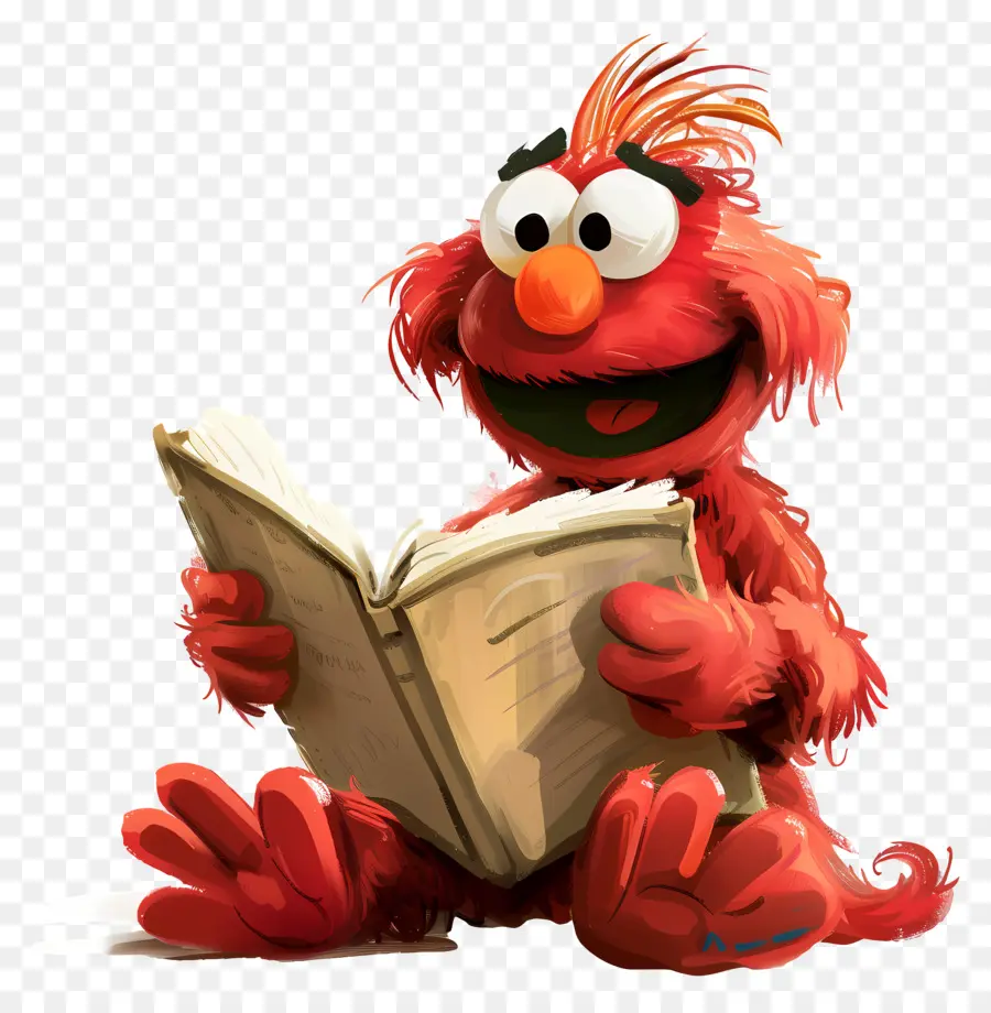 Elmo，Personagem Peludo Vermelho PNG