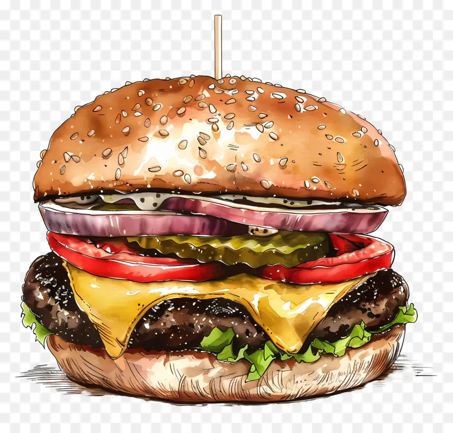 Hambúrguer Simples，Burger PNG