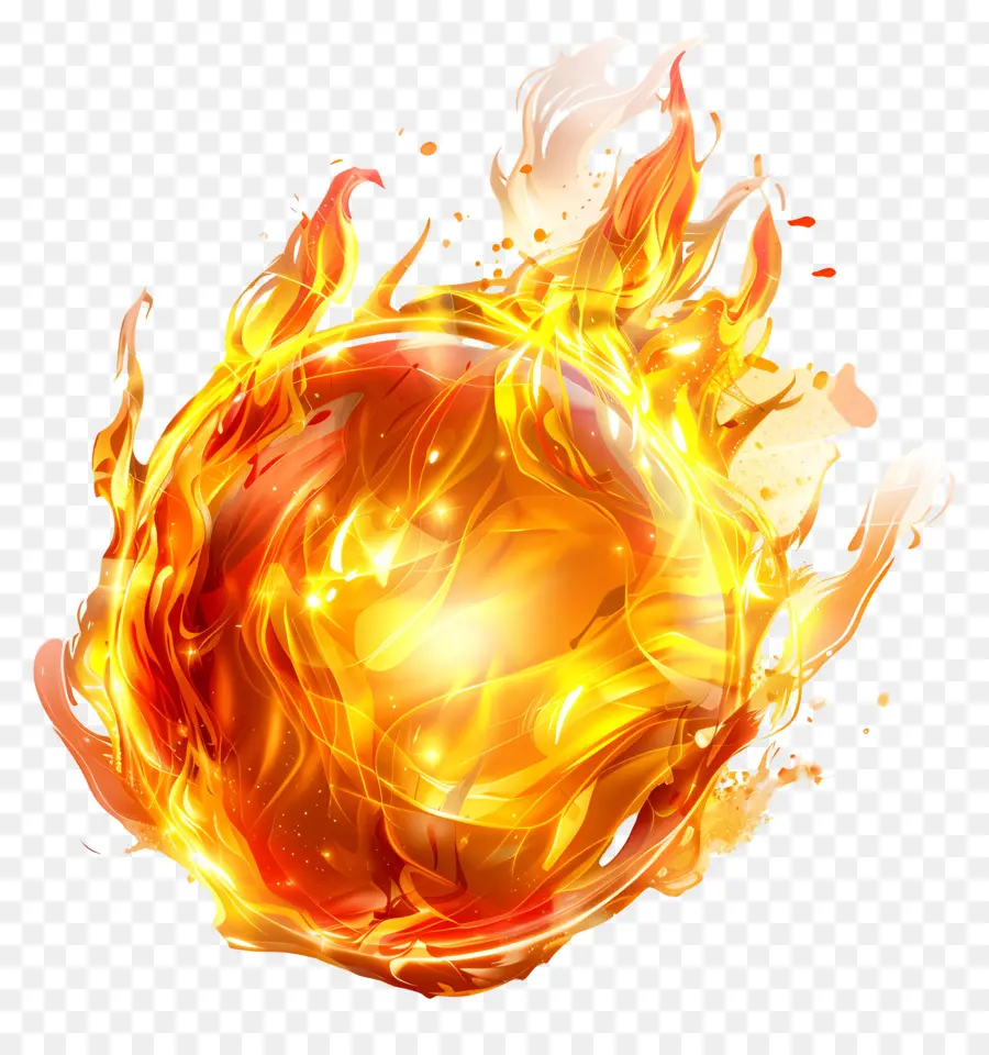 Bola De Fogo，Esfera Flamejante PNG