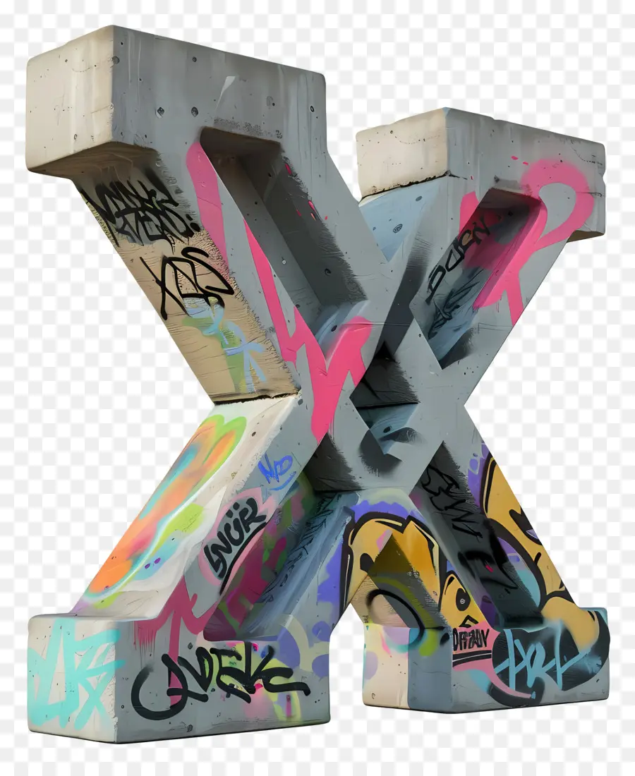 Carta X，Graffiti PNG