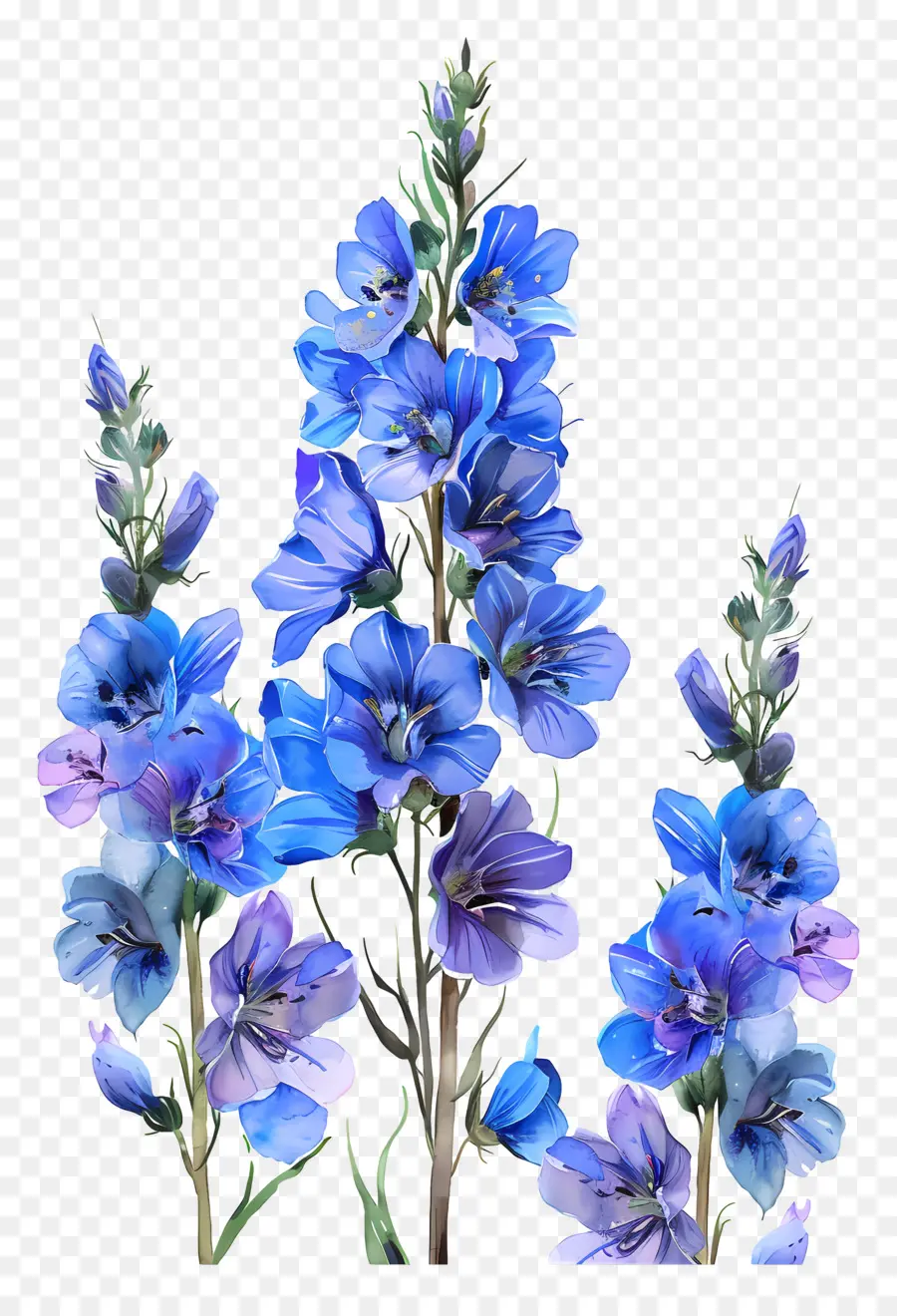Flor De Larkspur，Flores Azuis PNG