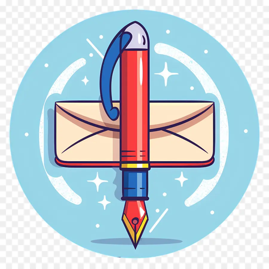 Pen Pal，Caneta De Tinta Vermelha PNG