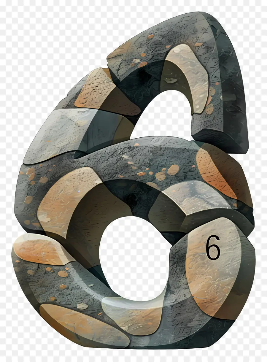 Número 6，Escultura De Rocha PNG