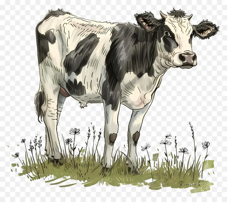 Cow，Preto E Branco PNG