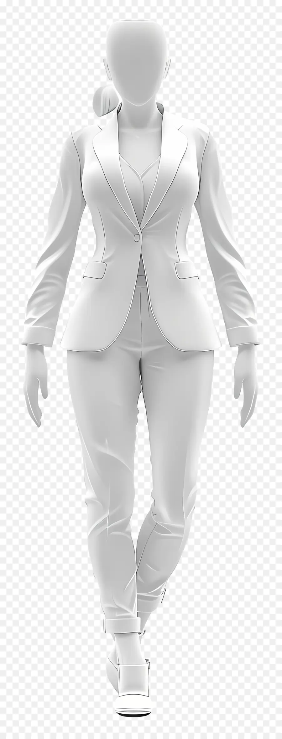 Terno Das Mulheres，Moda De Terno Branco PNG