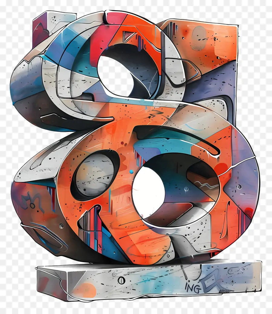 Número 8，Sculpture PNG