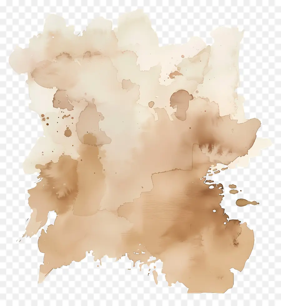 Mancha Bege Em Aquarela，Pintura Em Aquarela PNG