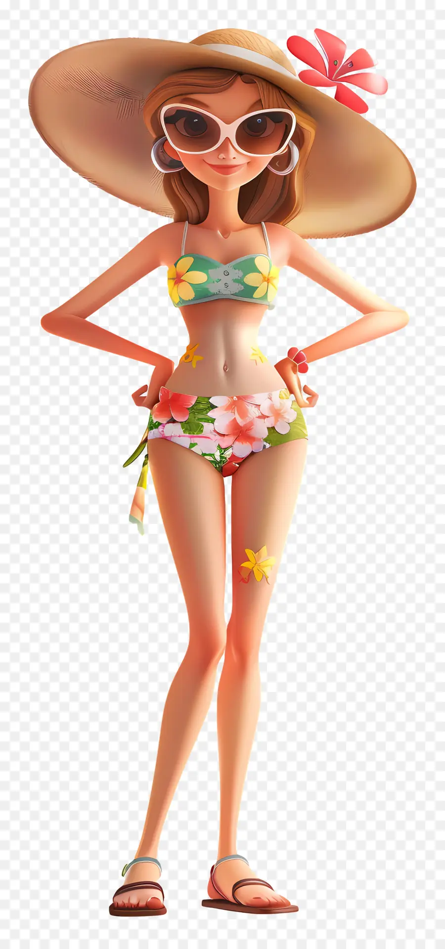 Mulher De Verão，Mulher Em Traje De Banho PNG