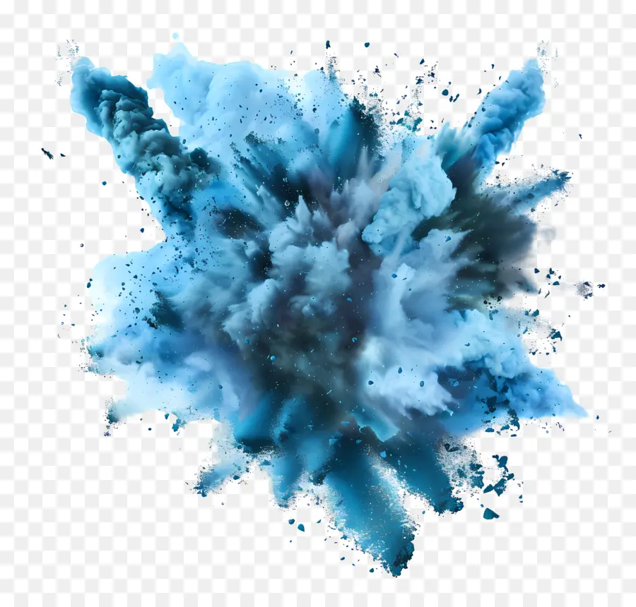 Pó De Explosão，Azul Explosão PNG
