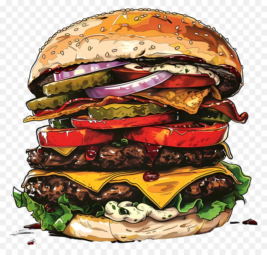 Big Burger，Hamburger PNG