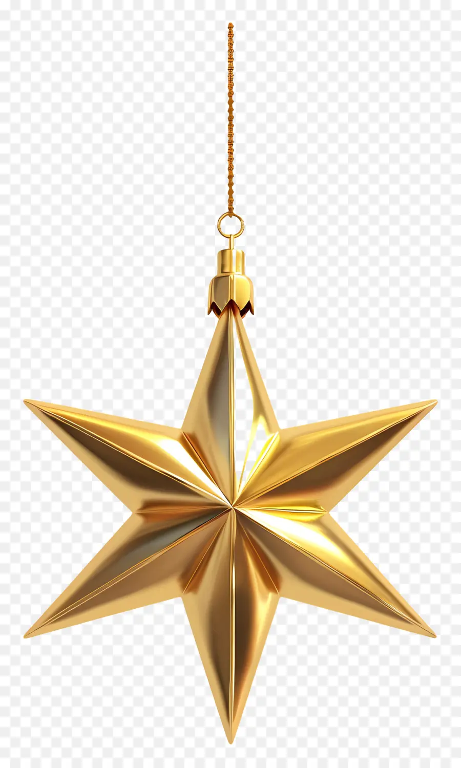 Estrela De Ouro，Enfeite De Natal PNG