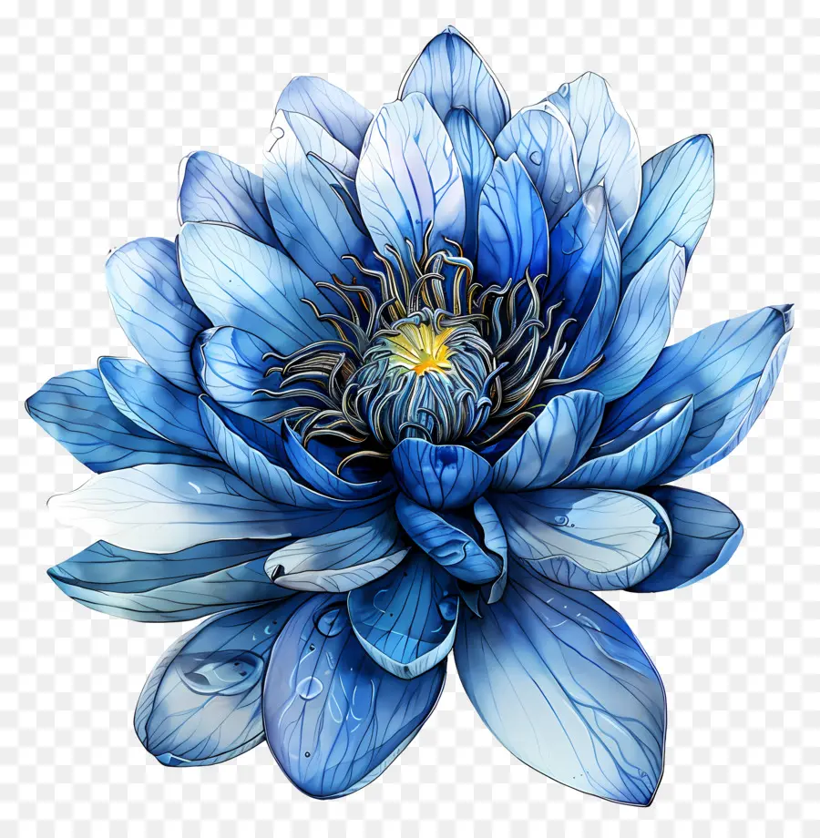Lírio D'água，Flor Azul De Lótus PNG
