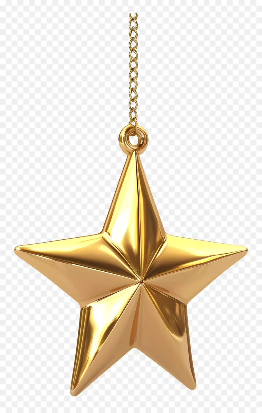 Estrela De Ouro，Decoração De Suspensão PNG