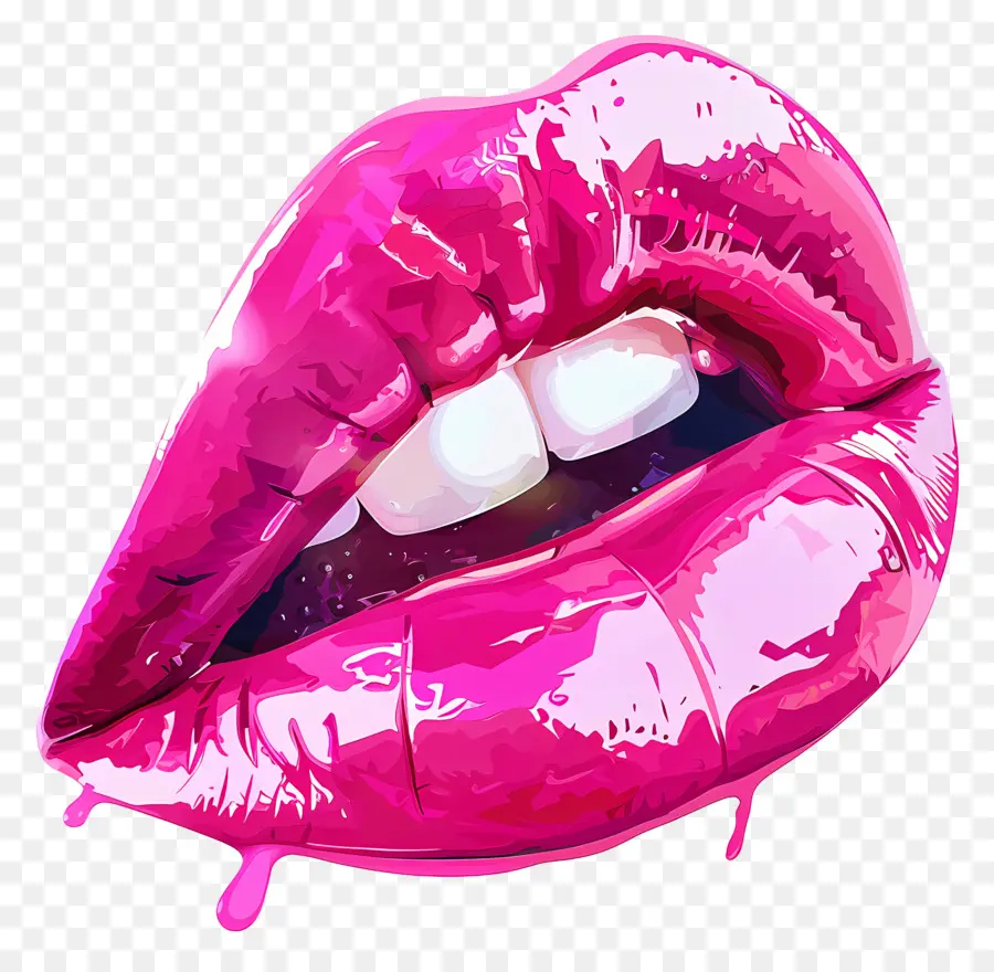 Marca De Beijo Rosa，Os Lábios Vermelhos PNG