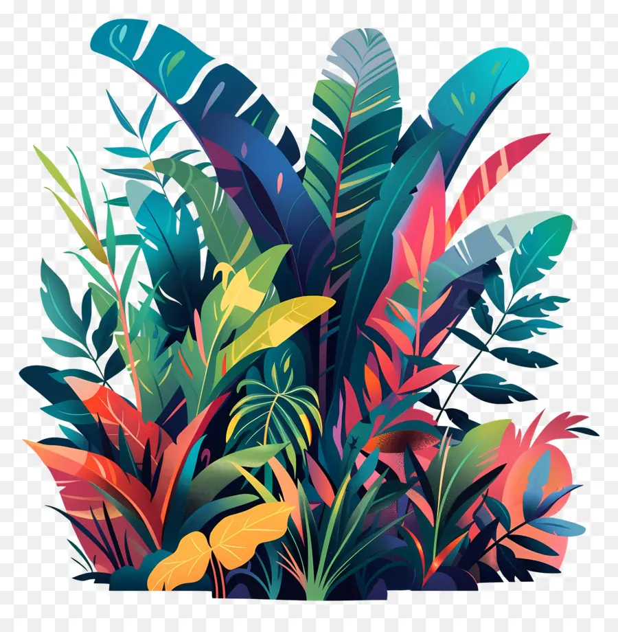 Exuberante Vida，Plantas Tropicais PNG