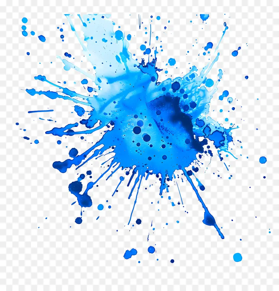 Fundo Azul，O Paint Splatter PNG
