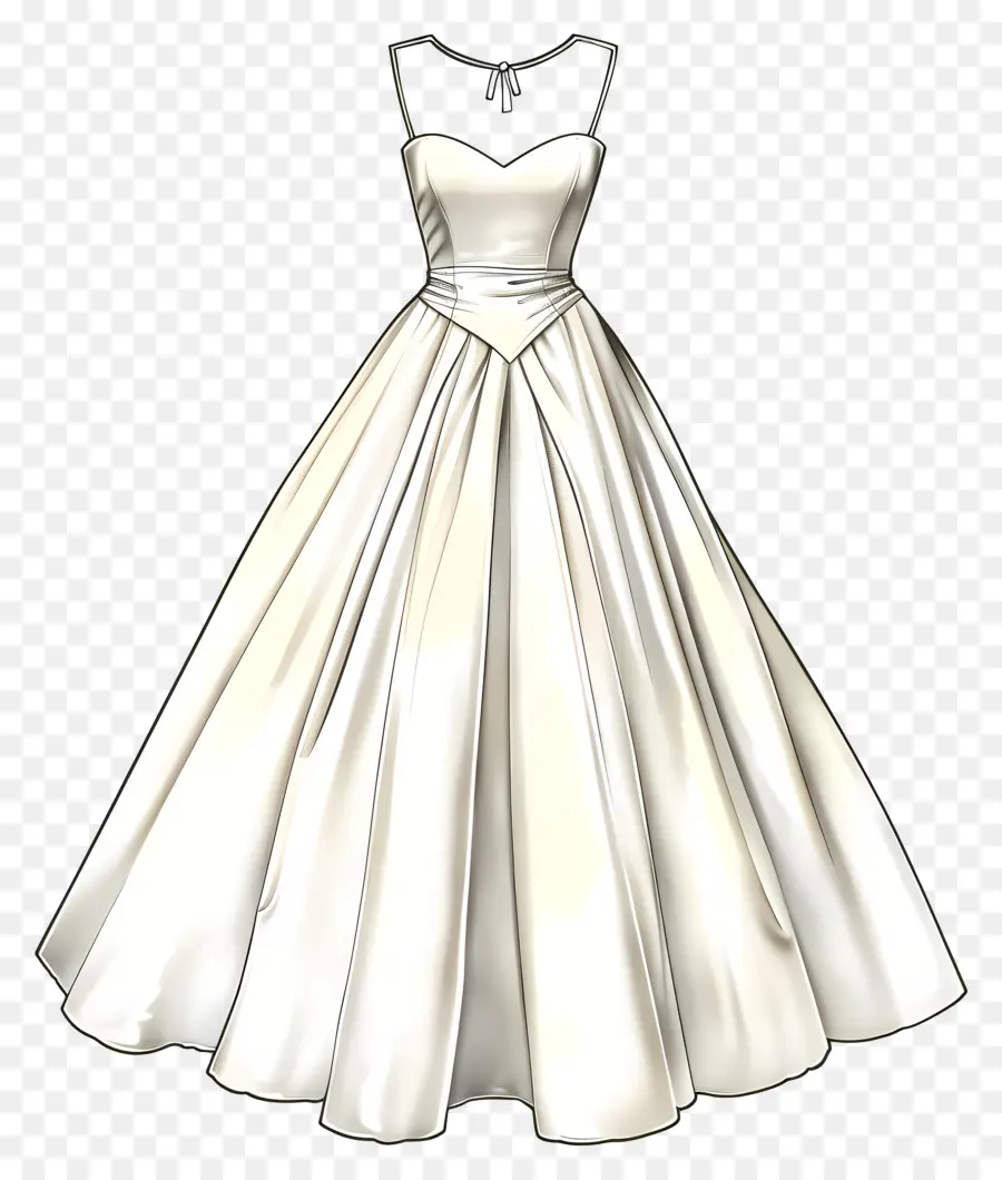 Vestido De Noiva De Decote Em Coração，Vestido De Casamento Branco PNG