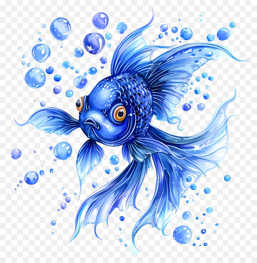 Peixe Azul，Animal Subaquático PNG
