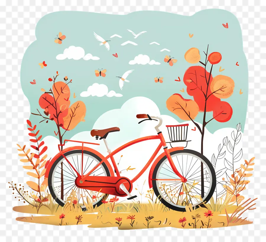 Dia Mundial Da Bicicleta，Paisagem De Outono PNG