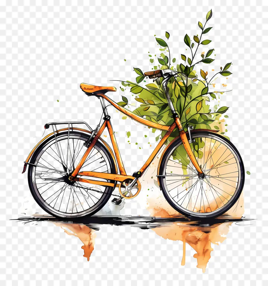Dia Mundial Da Bicicleta，Laranja Bicicleta PNG