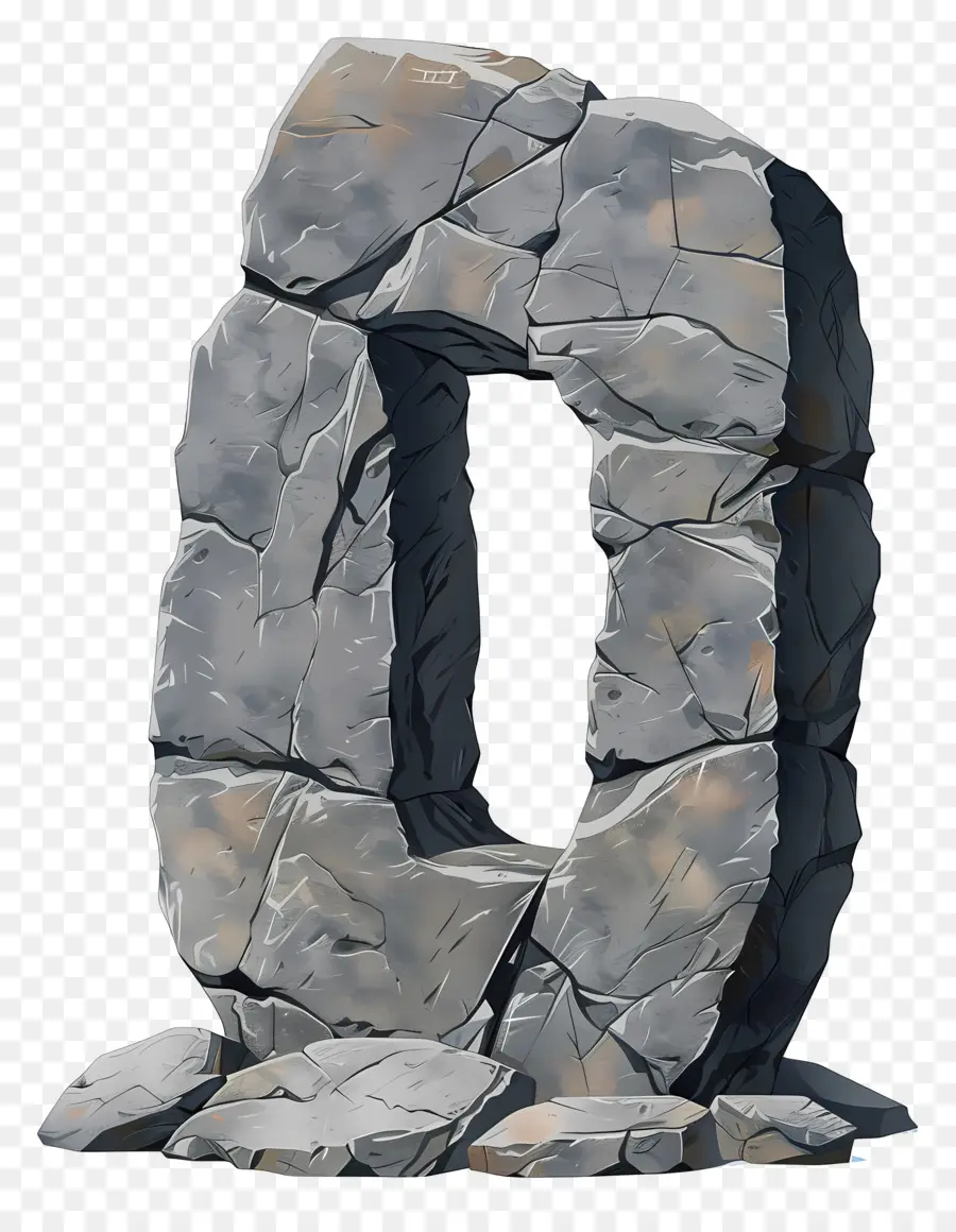 Número 0，Escultura Em Pedra PNG