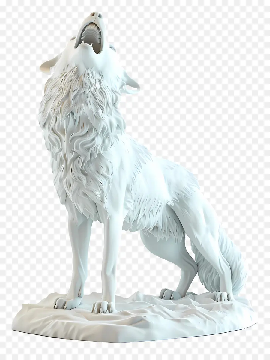 Uivo Do Lobo，Estátua De Wolf PNG