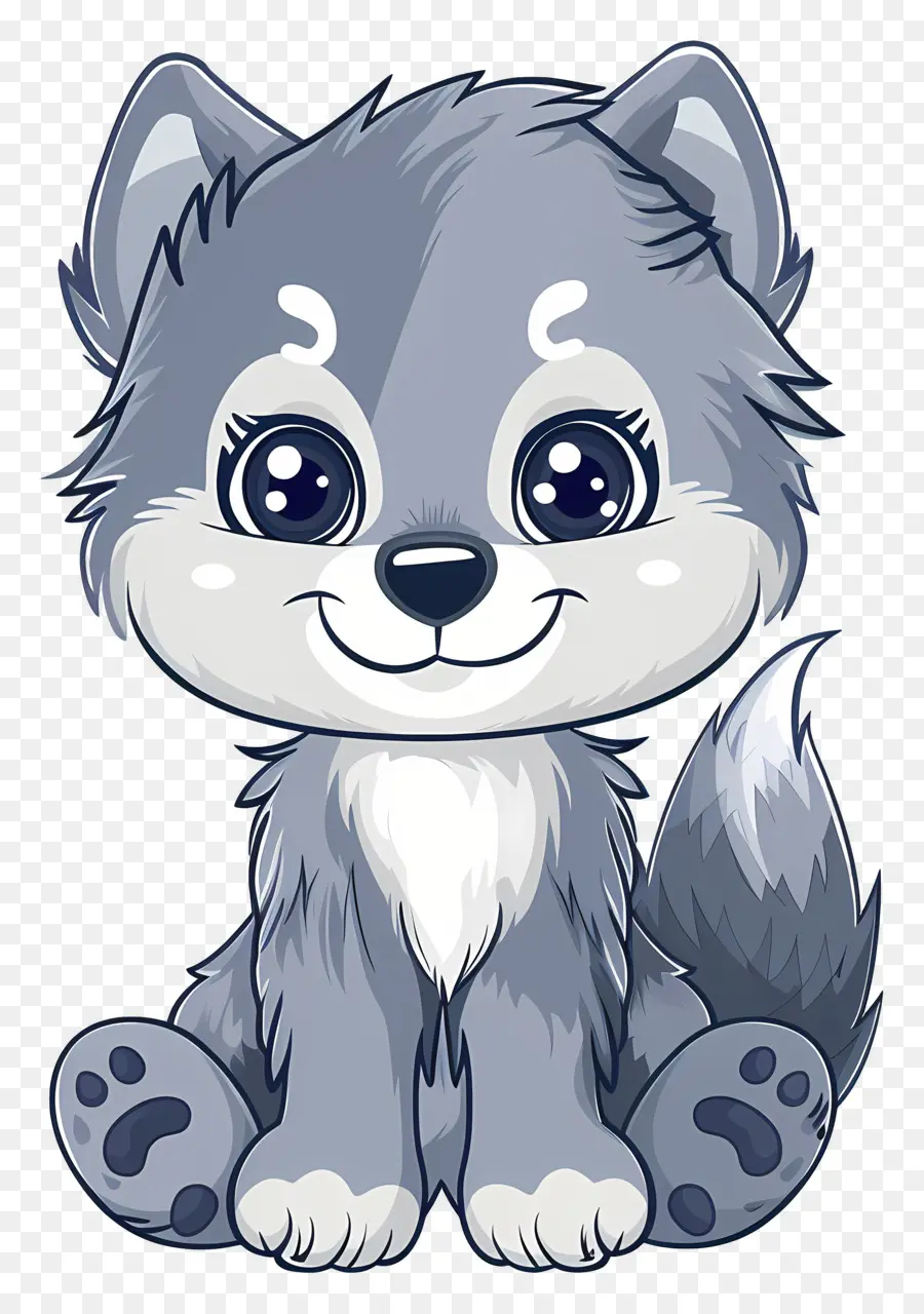 Lobo Fofo De Desenho Animado，Lobo PNG